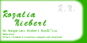 rozalia nieberl business card